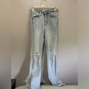Light Blue Distressed Women Jeans